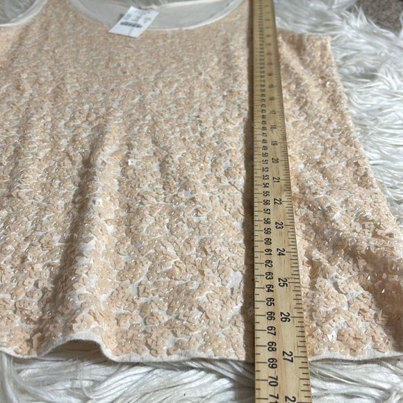 J. Crew Sequin Tank Top in Cream - Picture 5 of 7